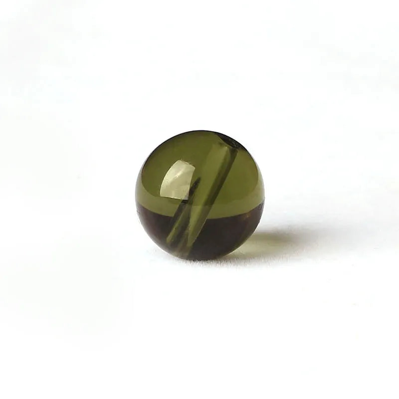 Czech Moldavite Round Beads 9.5-10.5mm