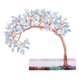 Crystal Money Tree 7 Chakra Stone Resin Base Feng Shui Decor