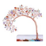 Crystal Money Tree 7 Chakra Stone Resin Base Feng Shui Decor