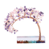 Crystal Money Tree 7 Chakra Stone Resin Base Feng Shui Decor