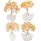 Natural Crystal Money Tree With Rock Quartz Base Reiki Healing