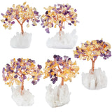 Natural Crystal Money Tree With Rock Quartz Base Reiki Healing