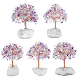 Natural Crystal Money Tree With Rock Quartz Cluster Base Fengshui Decoration