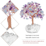 Natural Crystal Money Tree With Rock Quartz Cluster Base Fengshui Decoration