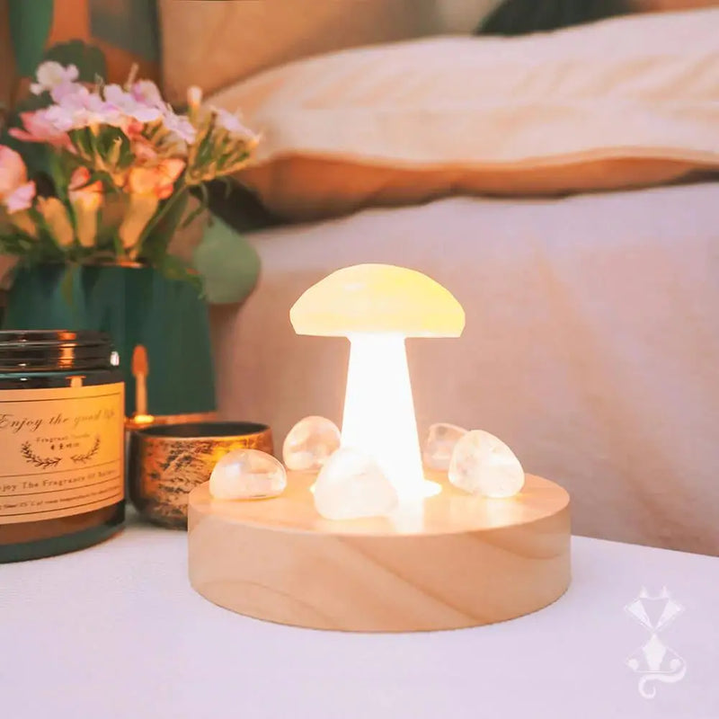 Natural Crystal Mushroom Clean Crystal Lamp For Home Decoration