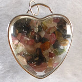 Crystal Necklace Amethysts Pink Quartz Wishing Bottle Heart Pendant