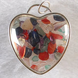 Crystal Necklace Amethysts Pink Quartz Wishing Bottle Heart Pendant