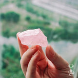Rose Quartz Rough Stone USB Power Bedside Light