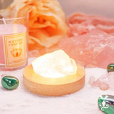 Rose Quartz Rough Stone USB Power Bedside Light
