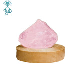 Rose Quartz Rough Stone USB Power Bedside Light