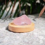 Rose Quartz Rough Stone USB Power Bedside Light