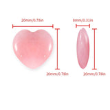 20mm Heart Opal Rose Quartz Tiger's Eye Stone Agate Chakra Healing