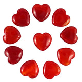 20mm Heart Opal Rose Quartz Tiger's Eye Stone Agate Chakra Healing