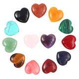 20mm Heart Opal Rose Quartz Tiger's Eye Stone Agate Chakra Healing