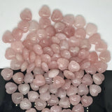 25*10mm Heart Rose Quartz Reiki Healing Decoration