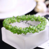 Natural Crystal Olivine Gravel Bracelet Woman Fund Safety Hand String
