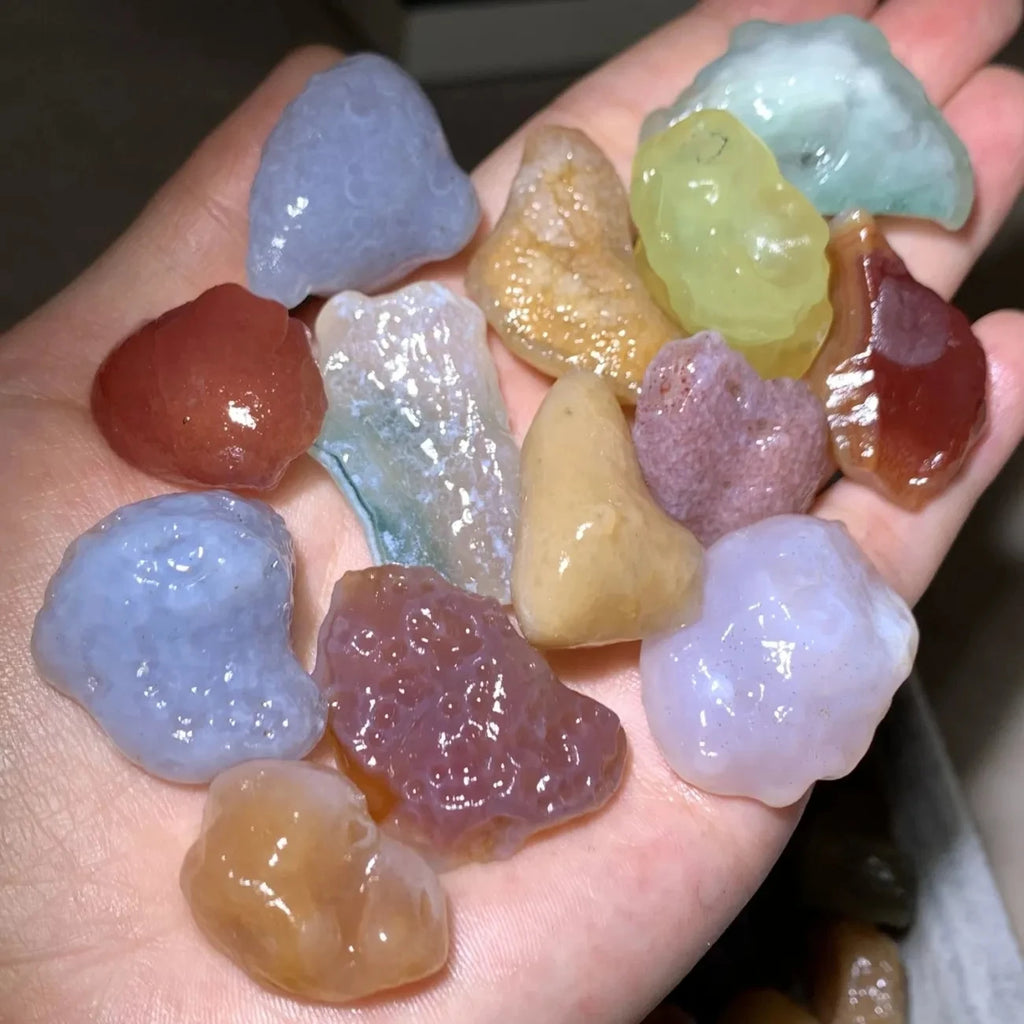 Agate Stone Sugar Heart Candy Matching Jewelry Gift