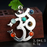 Chakra Stone Om Metatron Cube Pendant