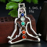 Chakra Stone Om Metatron Cube Pendant