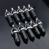 Green Stone Pendulum Crystal Pendant for Jewelry Making