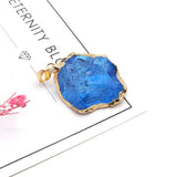 Natural Crystal Pendant Irregular Shape Gemstone Charms for Diy Jewelry