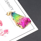 Natural Crystal Pendant Irregular Shape Gemstone Charms for Diy Jewelry