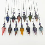 Natural Crystal Pendulum for Dowsing Spiritual Quartz Reiki Wicca Balancing