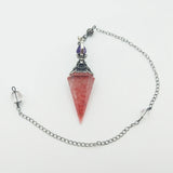 Natural Crystal Pendulum for Dowsing Spiritual Quartz Reiki Wicca Balancing