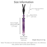 Natural Crystal Quartz Amethyst Good Luck Pendant Charm Healing Necklace