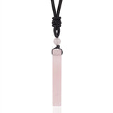 Natural Crystal Quartz Amethyst Good Luck Pendant Charm Healing Necklace