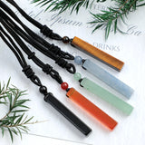 Natural Crystal Quartz Amethyst Good Luck Pendant Charm Healing Necklace