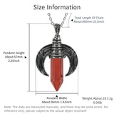 Crystal Quartz Amethyst Ox Horn Column Pendants Charms Healing Necklaces