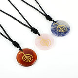 Crystal Quartz Cho Ku Rei Reiki Energy Symbol Pendant