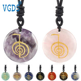 Crystal Quartz Cho Ku Rei Reiki Energy Symbol Pendant