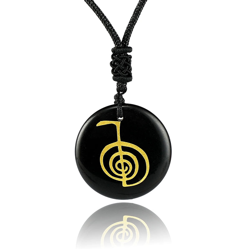 Crystal Quartz Cho Ku Rei Reiki Energy Symbol Pendant