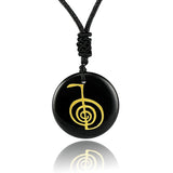 Crystal Quartz Cho Ku Rei Reiki Energy Symbol Pendant