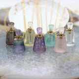 Crystal Quartz Drops Perfume Bottle Necklace