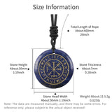 Crystal Quartz Goethe Futhark Runes Viking Compass Vegvisir Pendant Necklace