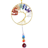 Crystal Quartz Tree Of Life 7 Chakra Reiki Healing Wall Hanging