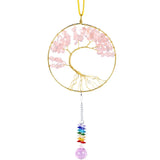 Crystal Quartz Tree Of Life 7 Chakra Reiki Healing Wall Hanging