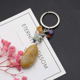 Crystal Quartzs Sakura Agate Keychains for Jewelry Backpack Gift