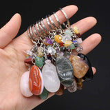 Crystal Quartzs Sakura Agate Keychains for Jewelry Backpack Gift