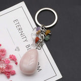 Crystal Quartzs Sakura Agate Keychains for Jewelry Backpack Gift