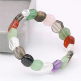 Crystal Agate Beaded Bracelet Bangle Yoga Healing Jewelry