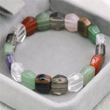 Crystal Agate Beaded Bracelet Bangle Yoga Healing Jewelry