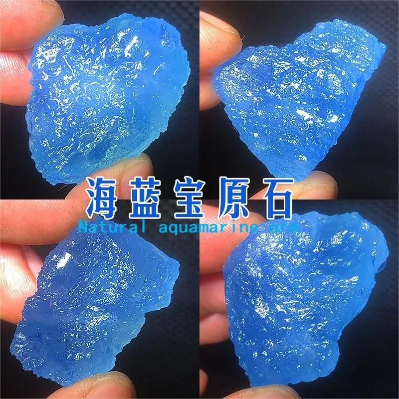 Natural Crystal Raw Ore Ice Species Marine Treasure Raw Stone Carving Material