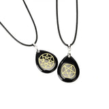 Crystal Reiki Water drop Ishtar Star Necklace
