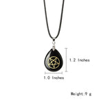Crystal Reiki Water drop Ishtar Star Necklace