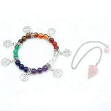 7 Chakra Power Stone Bracelet Set for Healing Gifts