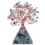 Crystal Slices Money Tree with Copper Wire Wrapped Base